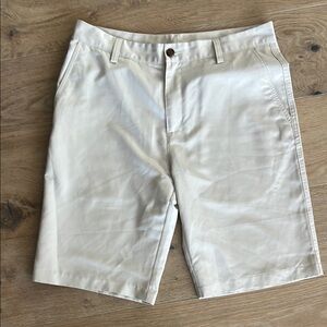 Adidas Cream Flat Front Shorts